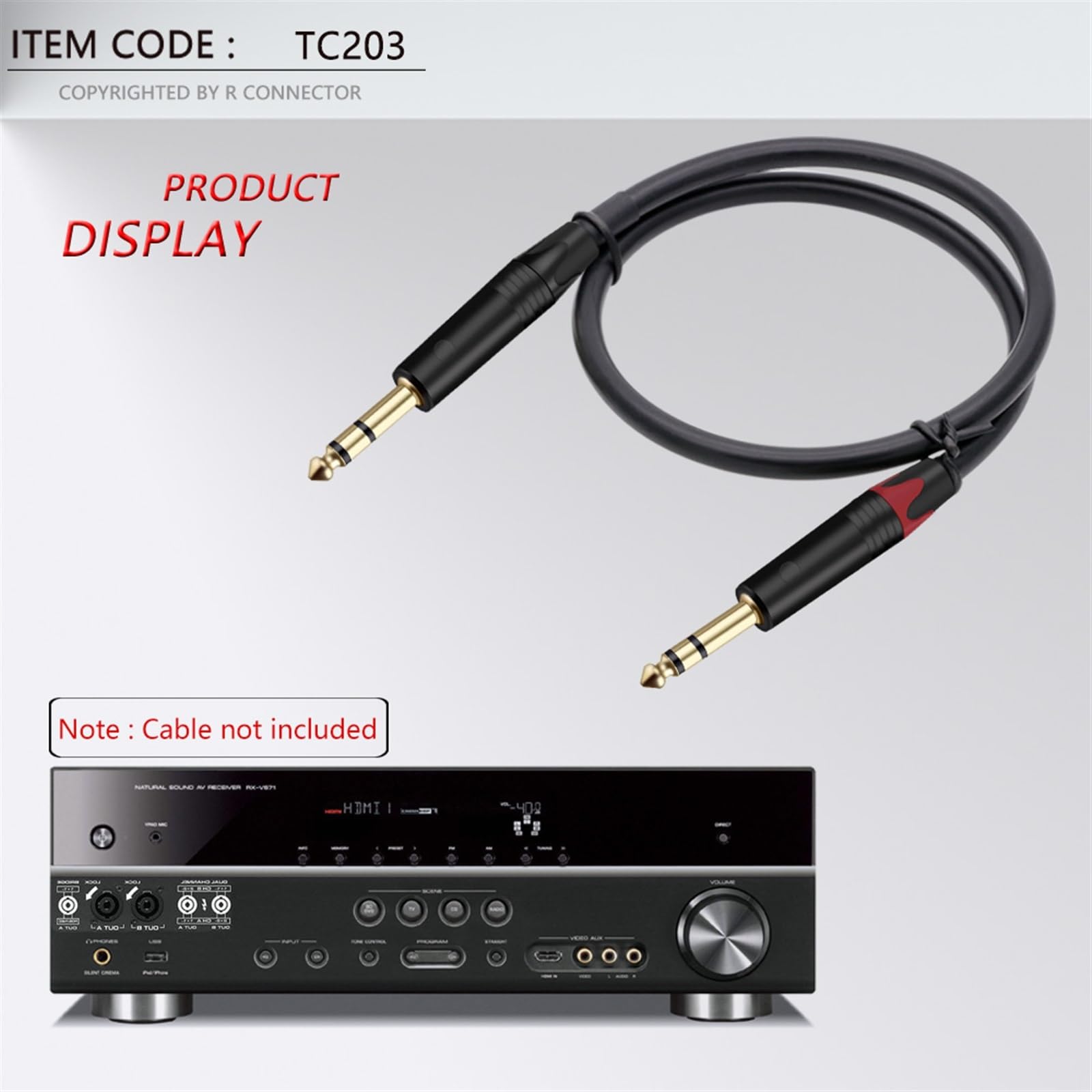 10 connettori jack da 6,35 mm a 3 poli stereo da 6,3 mm maschio da 6,3 mm, connettori per filo di saldatura per microfono, in ottone (rosso)