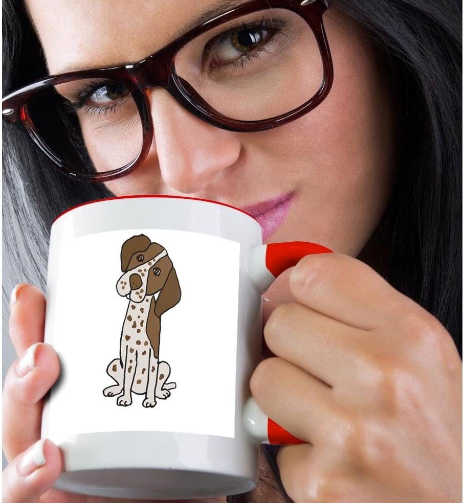 Miniatura 2 de 3dRose Divertido Lindo Alemán De Pelo Corto Pointer Cachorro De Dibujos Animados - Tazas (mug_263758_5)