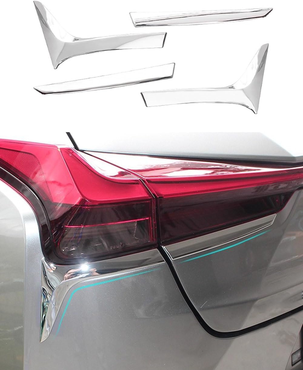 compatible with Car Accessories Fit for Lexus UX 200 250h 2019-2024 ABS(Chrome) Exterior Rear Tail Side Lights Lamp Molding Cover Trim 4PCS Set