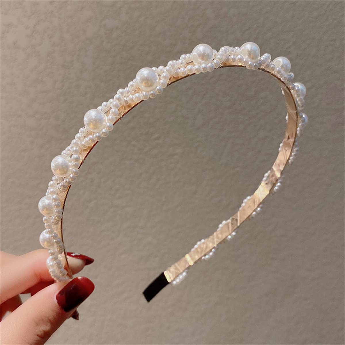 JILIYUPA 20 diademas de perlas de moda, diademas de perlas artificiales blancas con diamantes de imitación para el pelo, para novia, fiesta, boda, accesorios para el cabello para mujeres y niñas (30