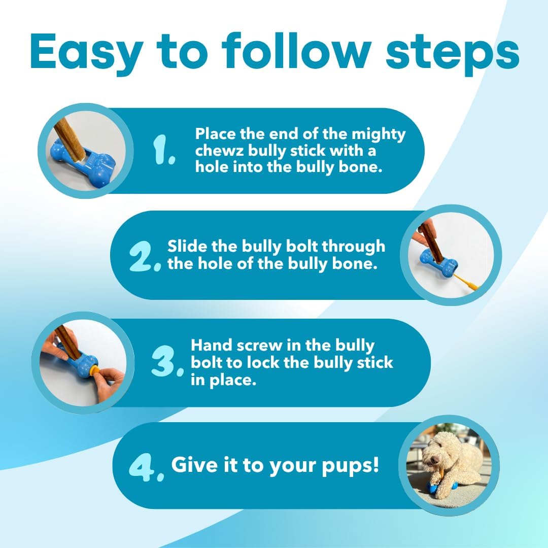 7" Standard Bully Sticks (5 Pack) with Bully Stick Safety Device - No Choking/All Natural Pizzle Sticks and Bully Stick Holder