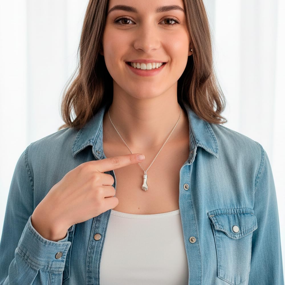 Passo Collar Higa en Plata 925 - Amuleto mal de ojo en un colgantito puño - El colgante Higa o Figa con cadena de 45cm se envía en una caja de regalo