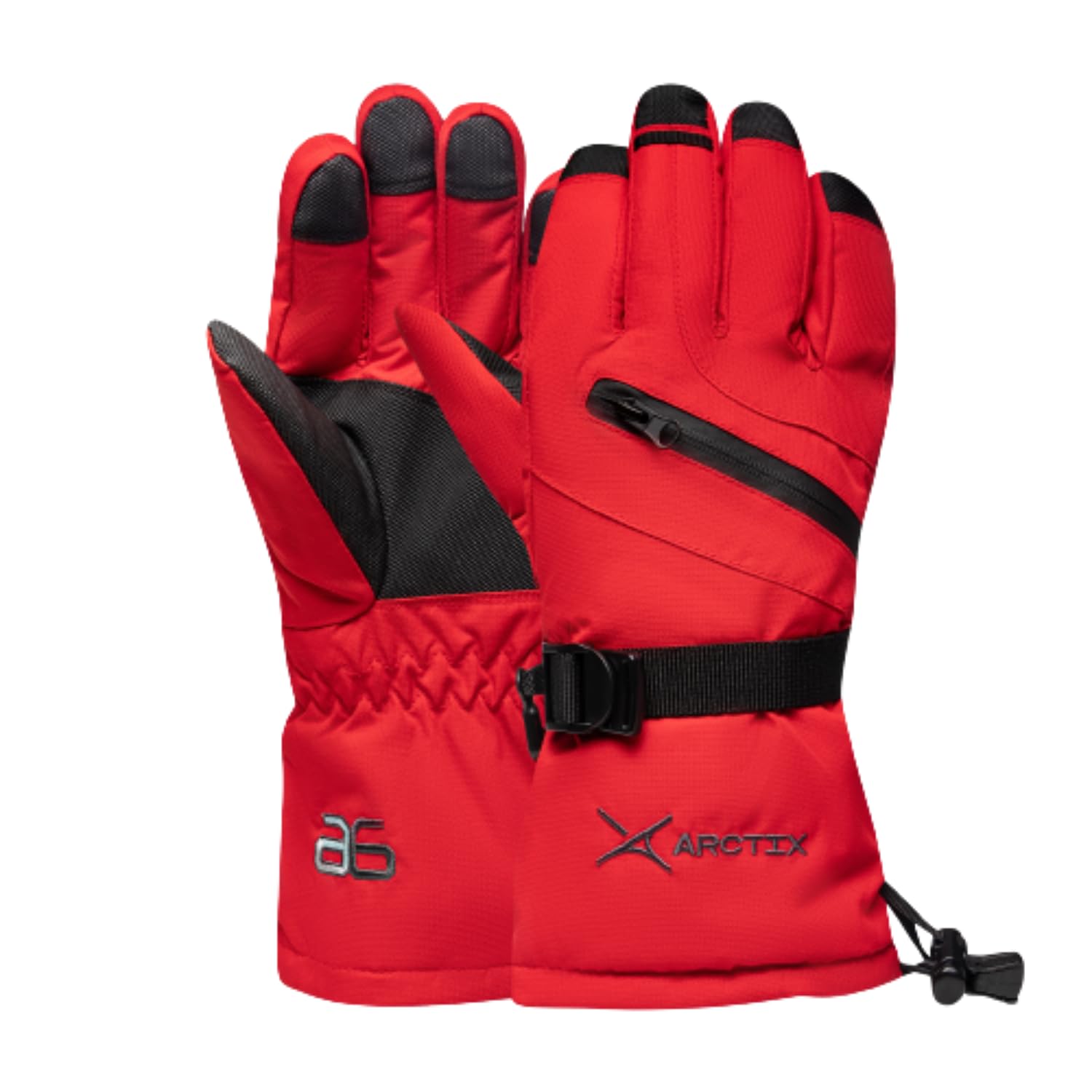 ARCTIX Guanti da Discesa isolati Freddo, Formula One Red, M (Pacco da 2) Donna