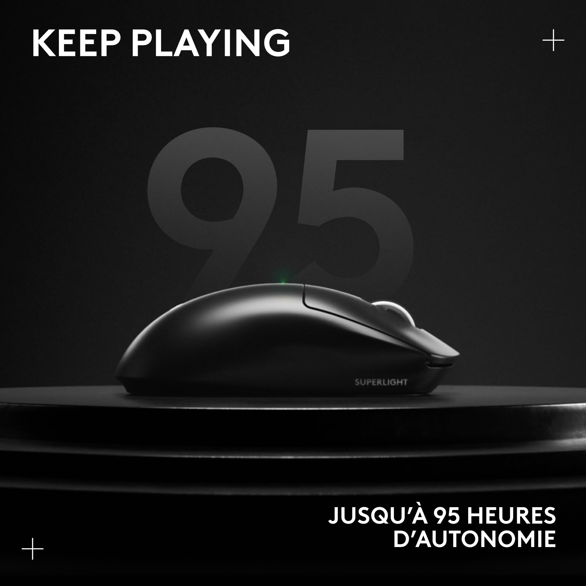 Logitech G PRO X SUPERLIGHT 2, souris gaming sans fil, souris Pro-Grade 60 g avec 5 boutons programmables, capteur 44 000 DPI, taux de rapport 8 kHz, recharge USB-C pour PC/Mac- Noir