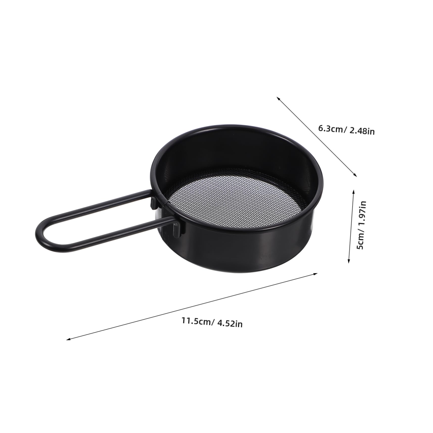 ABOOFAN 2Pcs Stainless Steel Handheld Round Flour Sifter Fine Mesh Strainer for Baking Kitchen Gadget for Powdered Sugar and Flour Sifting