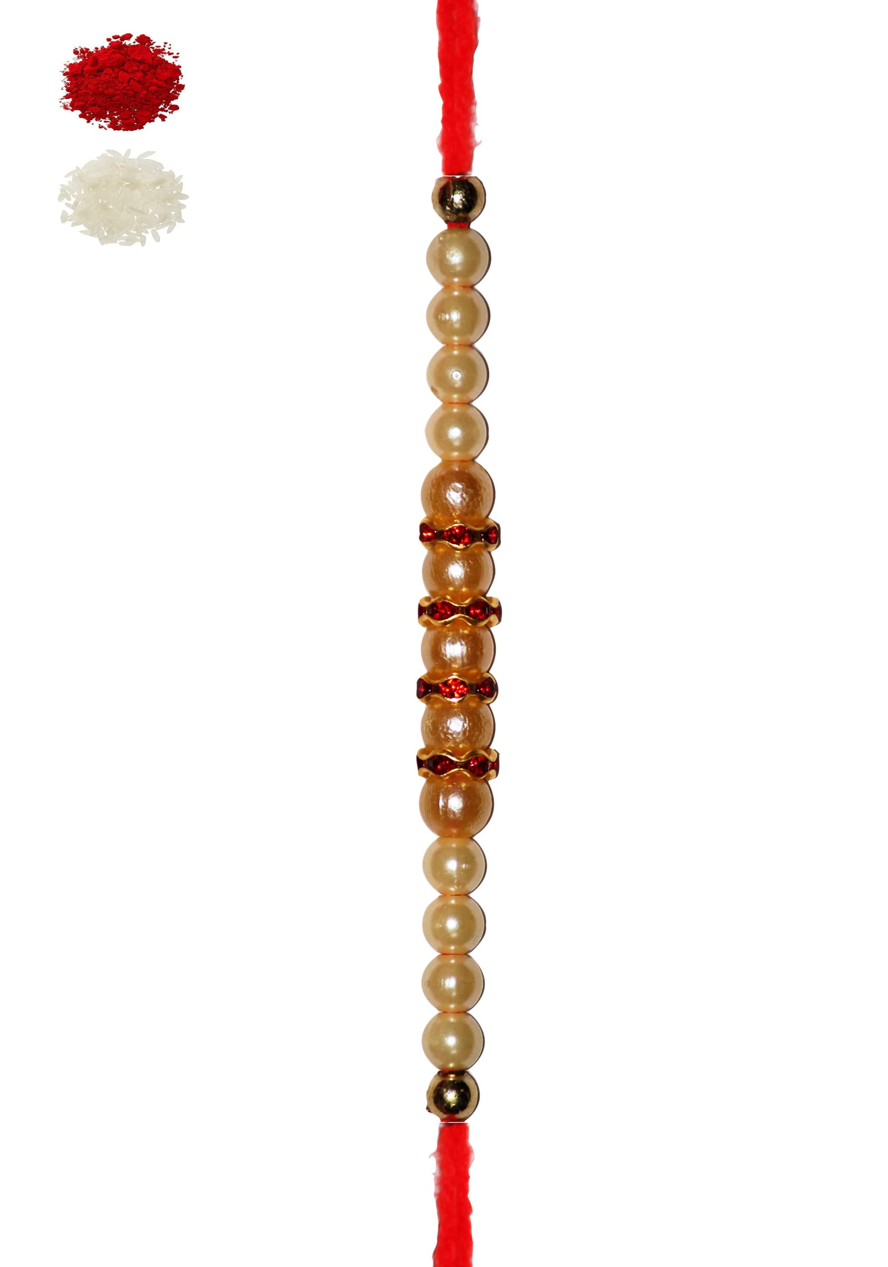 NITYAM ENTERPRISES Cream Pearl Diamond Ring Rakhi For Brother | Sister | Family With Roli Chawal(NE 104) (B09ZVMTRZV) Amazon Price History, Amazon Price Tracker
