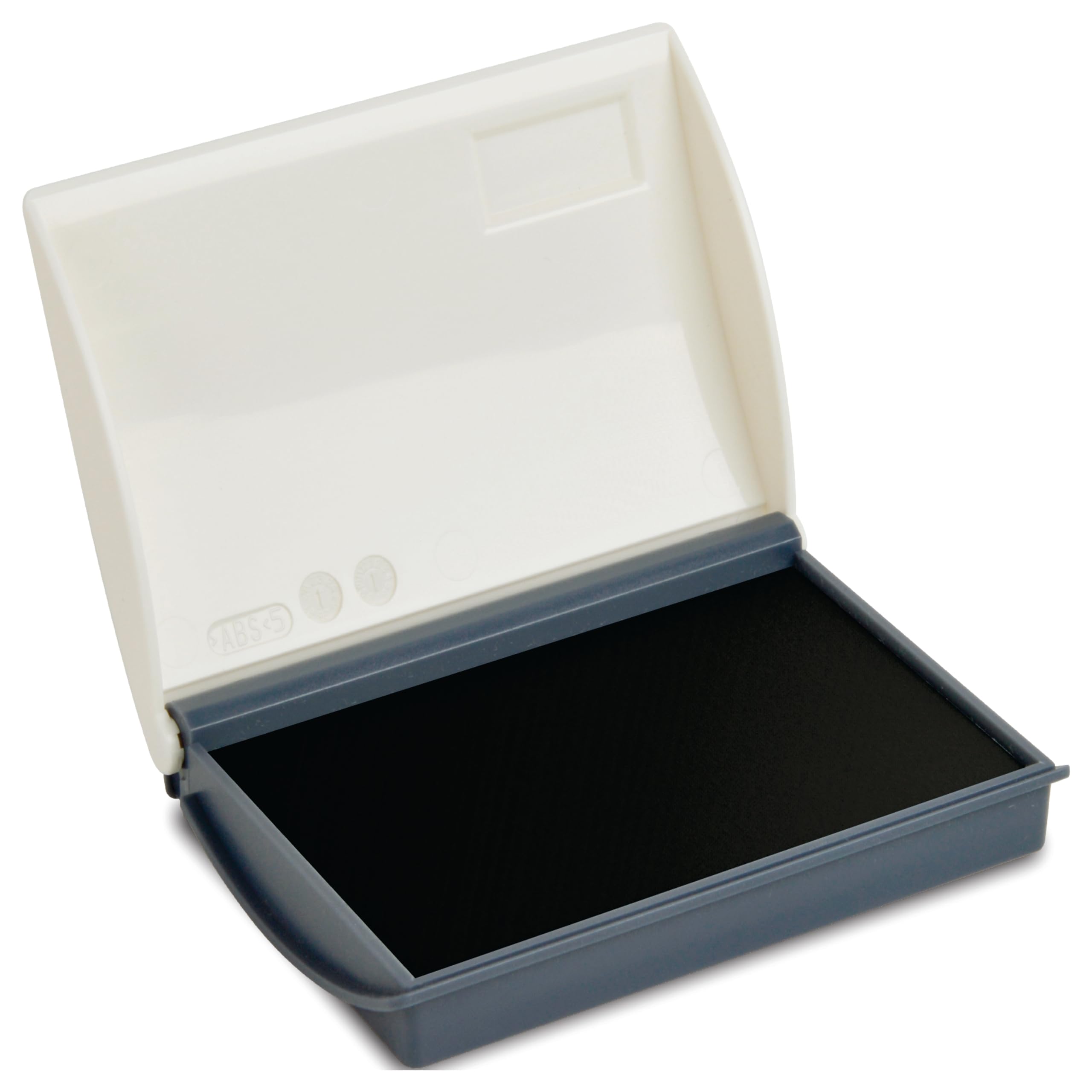 Shiny Black Ink Stamp Pad, Rectangular, 2.25" x 3.5", Felt, Water-Based Ink, Office Products