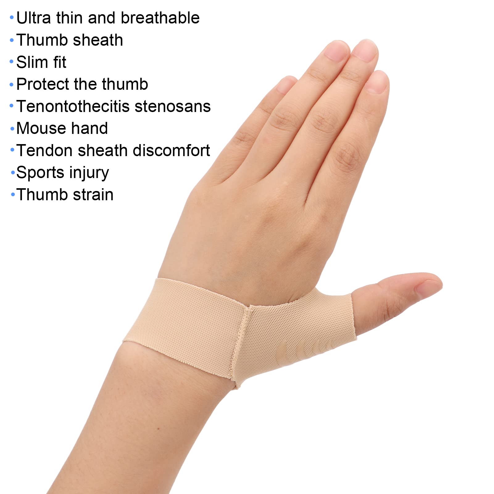 Thumb Support Brace Elastic Support Thumb Arthritis Brace Elastic Thumb Support Brace Thumb Compression Arthritis Gloves for Joint Pain Tendonitis Sprains (M) - Image 3