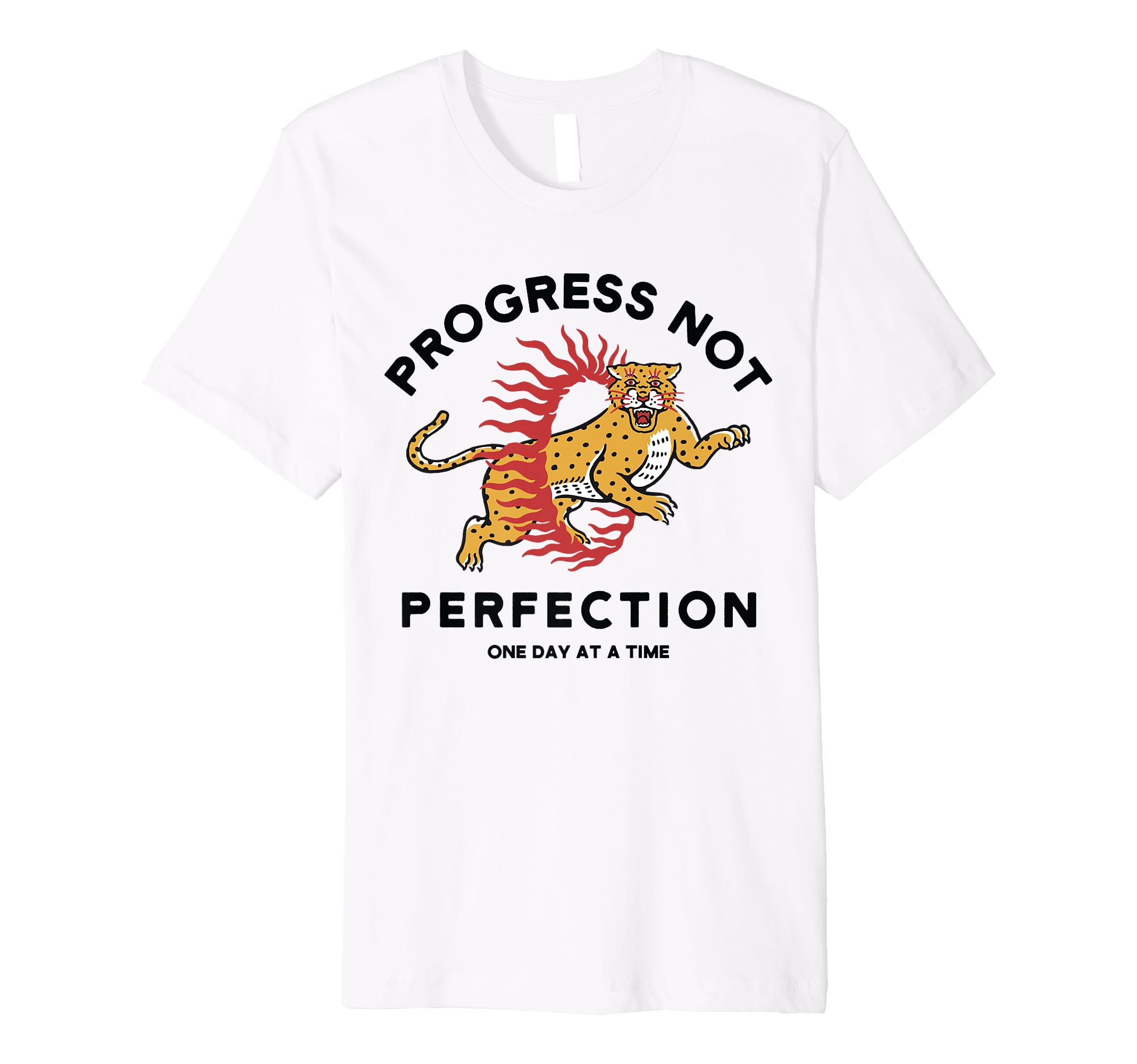 Progress Not Perfection Recovery Gift Sober 12 Steps AA NA Premium T-Shirt