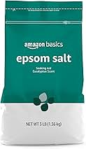 Amazon Brand - Solimo Epsom Salt Soaking Aid, Eucalyptus Scented, 3 Pound