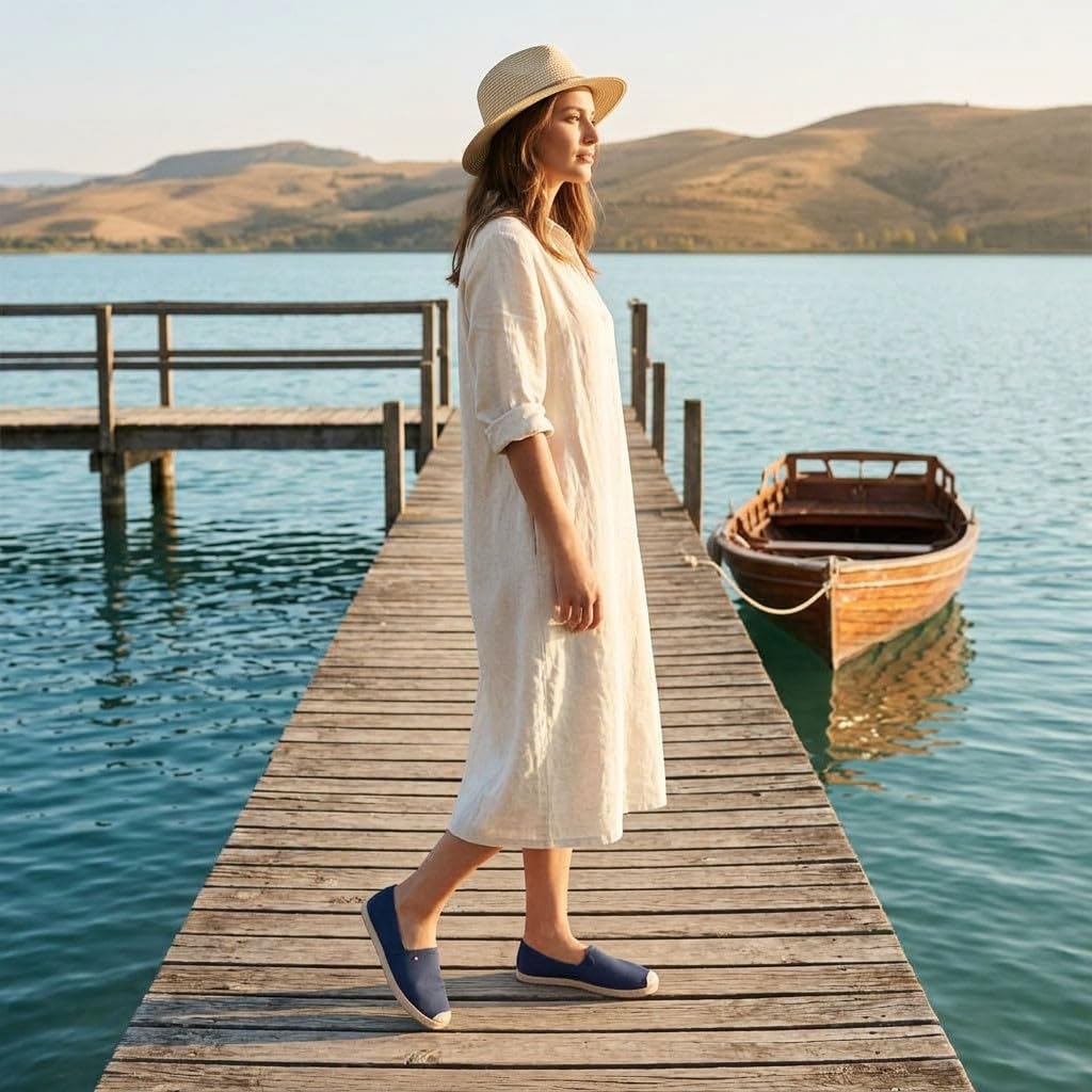 OZABI Espadrilles Homme élégantes été Slip-on Style Chic décontracté