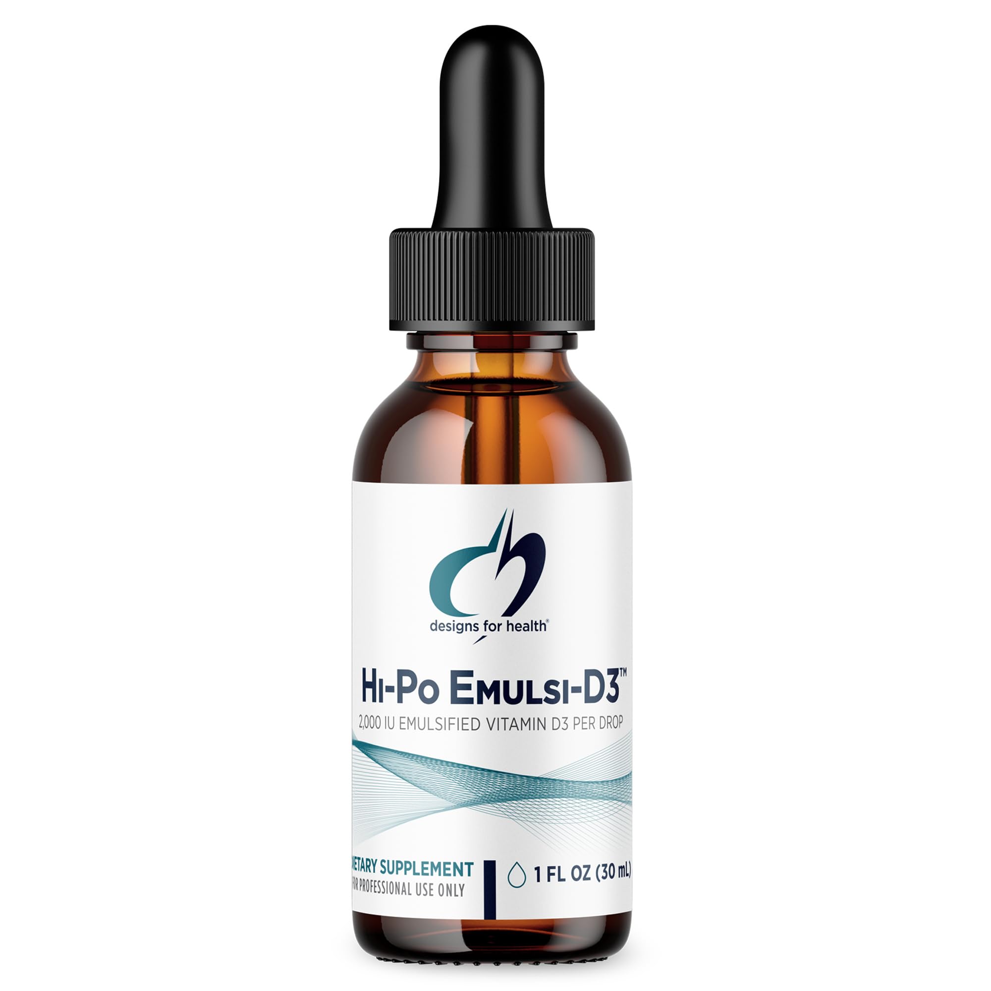 Designs for Health Hi-Po Emulsi Vitamin D Drops - Liquid Vitamin D 2000 IU, Highly Concentrated Vitamin D3 - Bone Health + Immune Support Supplement - 2000 IU Per Drop (1000 Servings / 1 Ounce)
