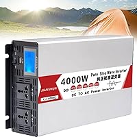 Vista 1 de Cargador inversor de onda sinusoidal pura de 4000 W CC 12 V/24 V/48 V/60 V, entrada de CA de fase dividida, salida de CA, 120 V/240 V, convertidor