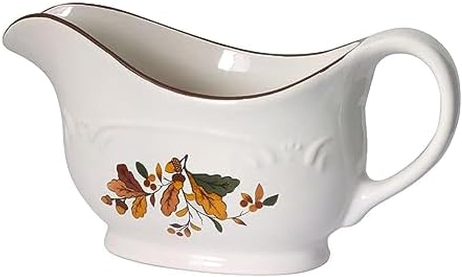 Pfaltzgraff Autumn Berry Cream Gravy Boat - 28oz Stoneware, Microwave & Dishwasher Safe, 9-Inch Harvest Fall Design