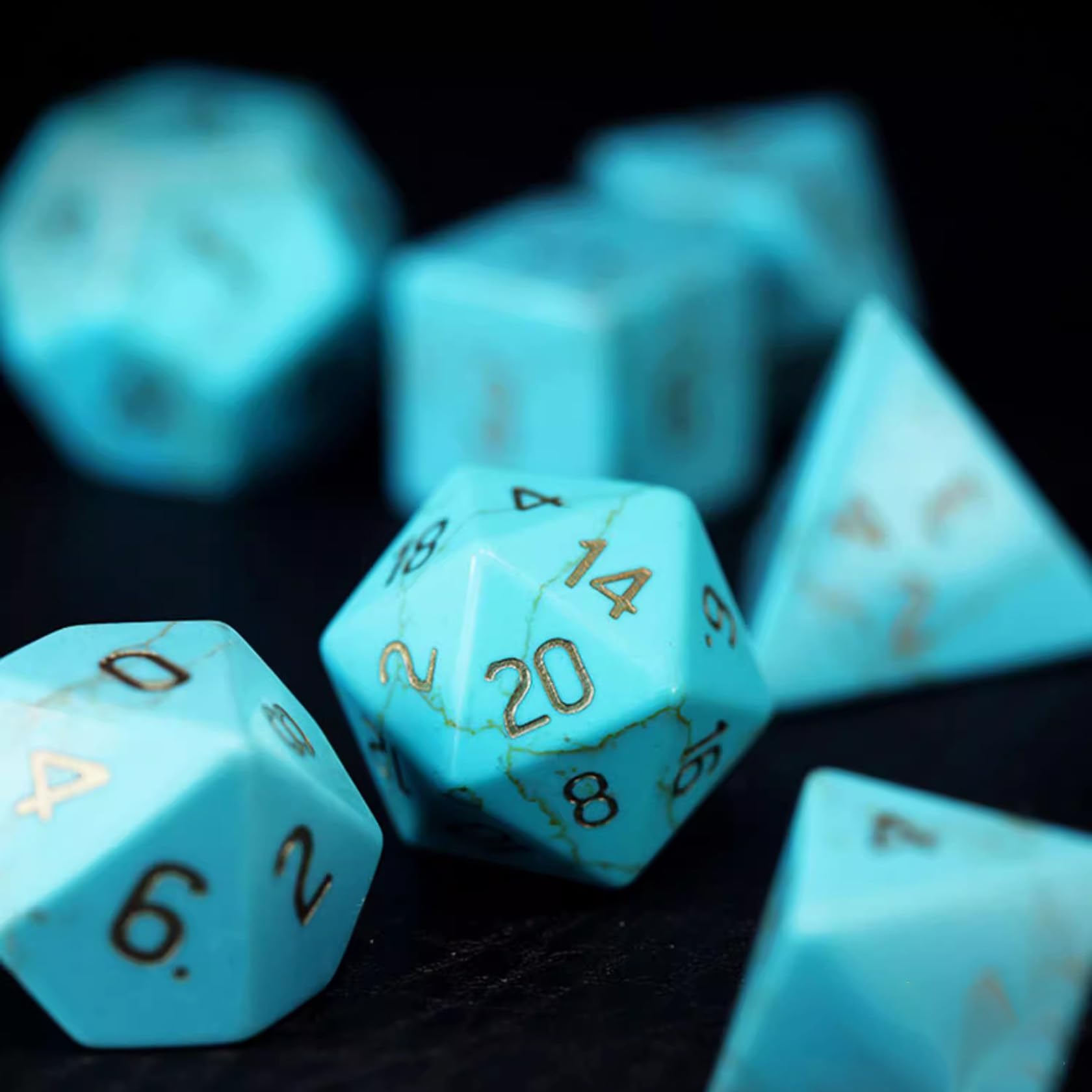 Set di dadi con bordi affilati con confezione regalo, Dungeons and Dragons, set di dadi poliedrici per giochi di ruolo D e D, set di dadi D20 D12 D10 D8 D6 D4