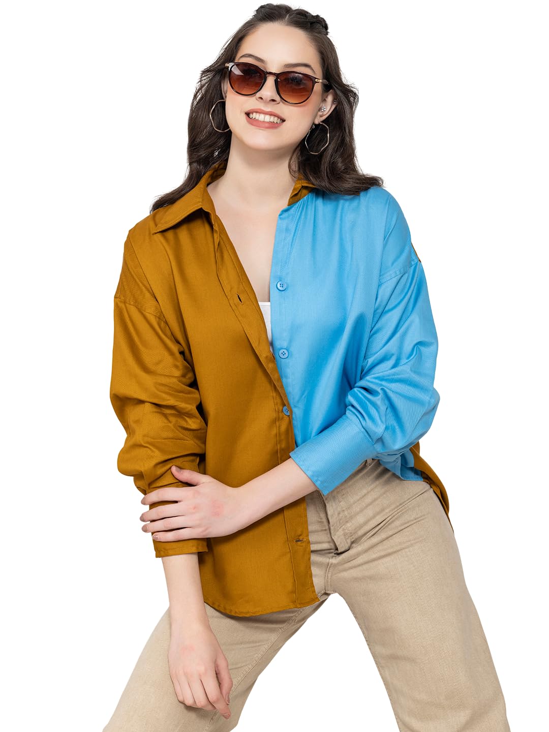 lounge dreams Multi Pure Cotton Oversized Shirt-picture-44