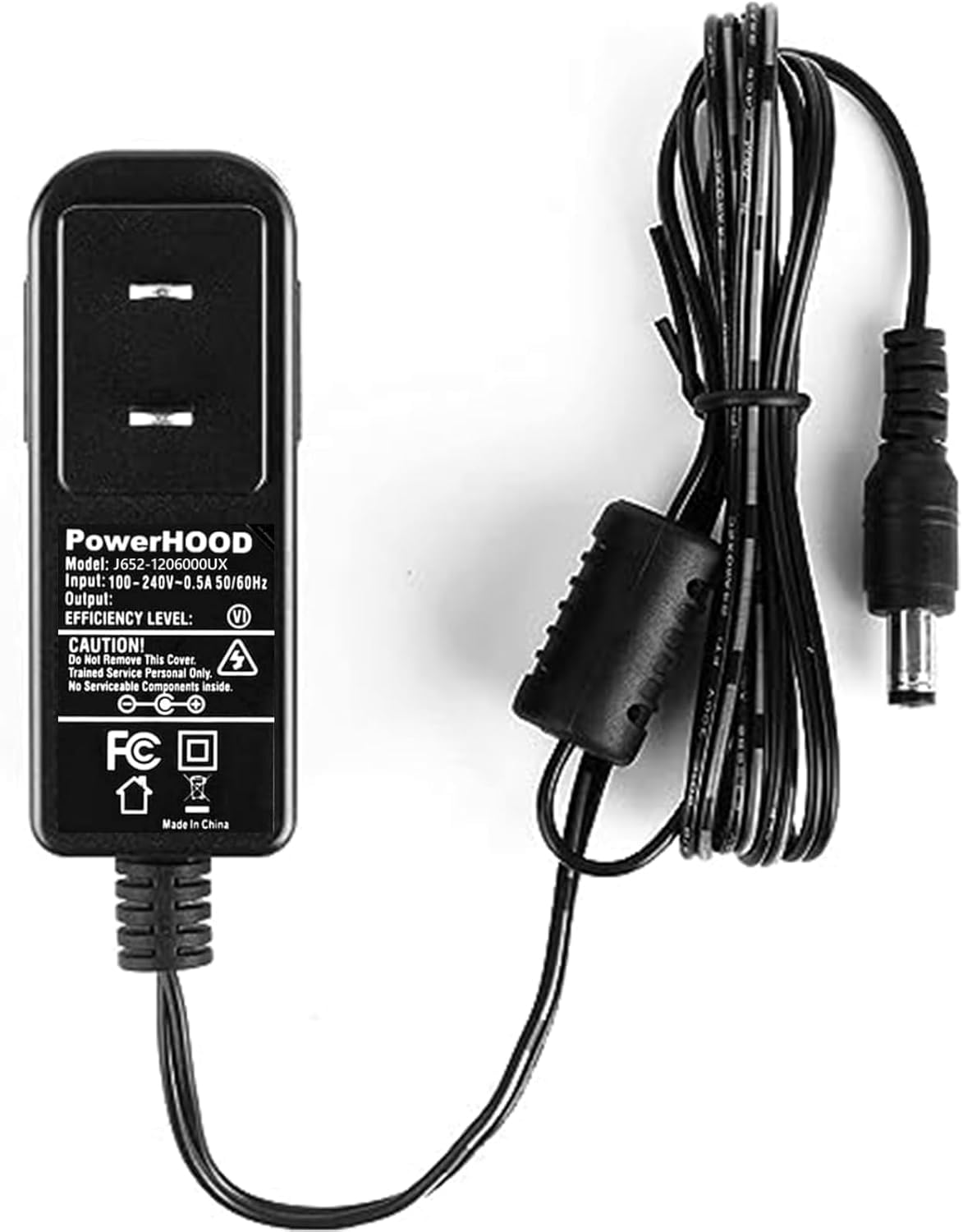 PowerHOOD 12V AC/DC Adapter Compatible with Behringer MicroAMP HA400 HA-400 MicroMON MA400 Micropower PS400 Ultra Compact Phantom Power Supply Stereo Headphone Monitor Amplifier Replacement Charger