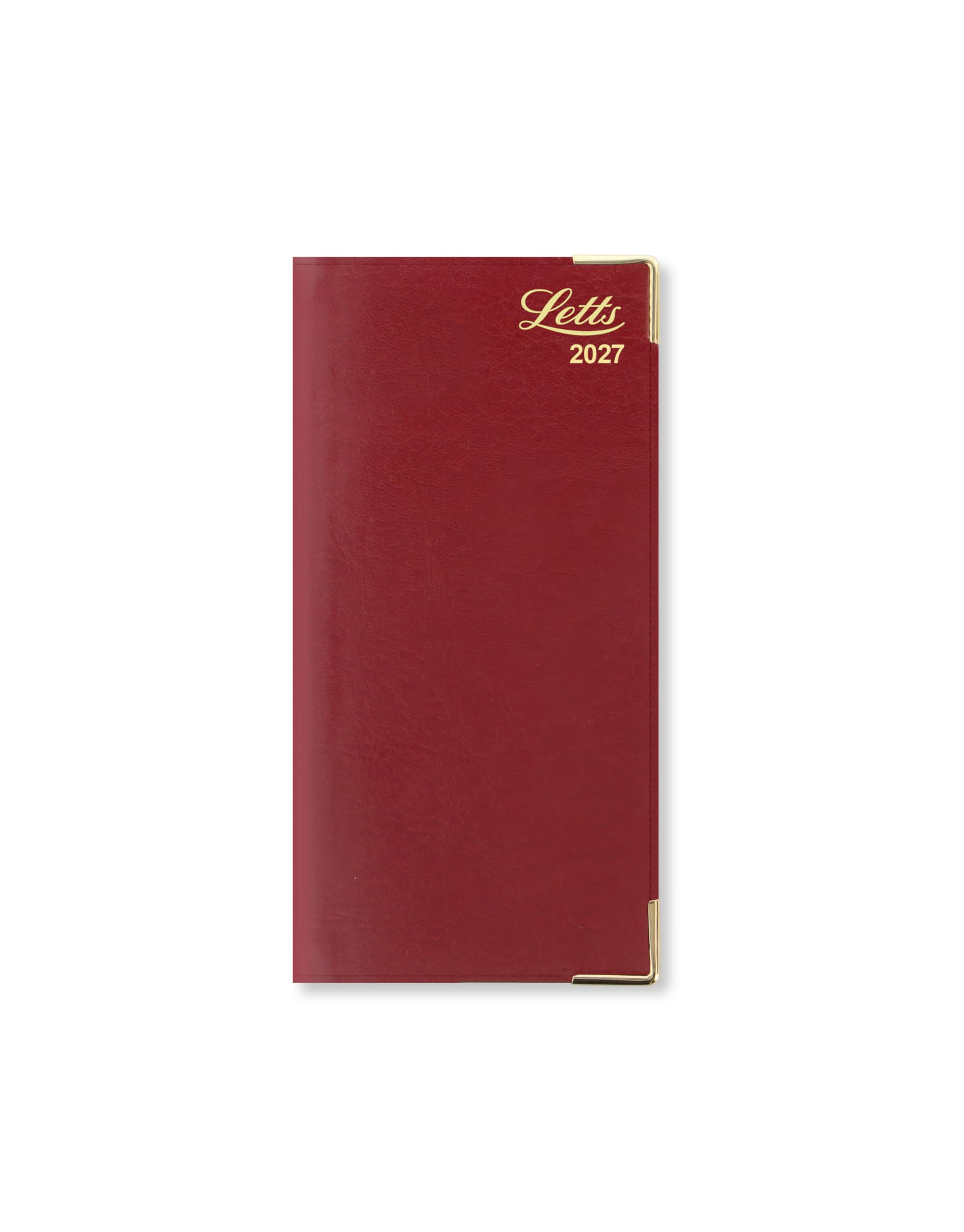 Letts of London Lexicon Slim vertical (landscape) week to view with appointments 2027 diary - Burgundy 27-TL3SBG