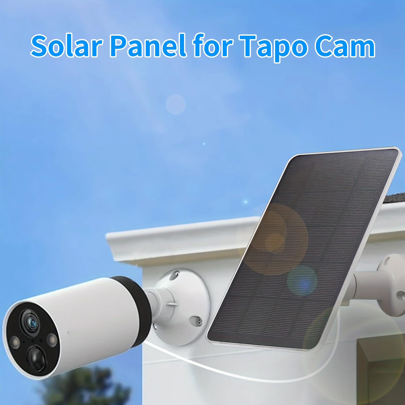 Pannello solare compatibile con TP-Link Tapo MagCam C425, Tapo C420 e Tapo C400, spina di ricarica micro USB, impermeabile IP65, 6W5V