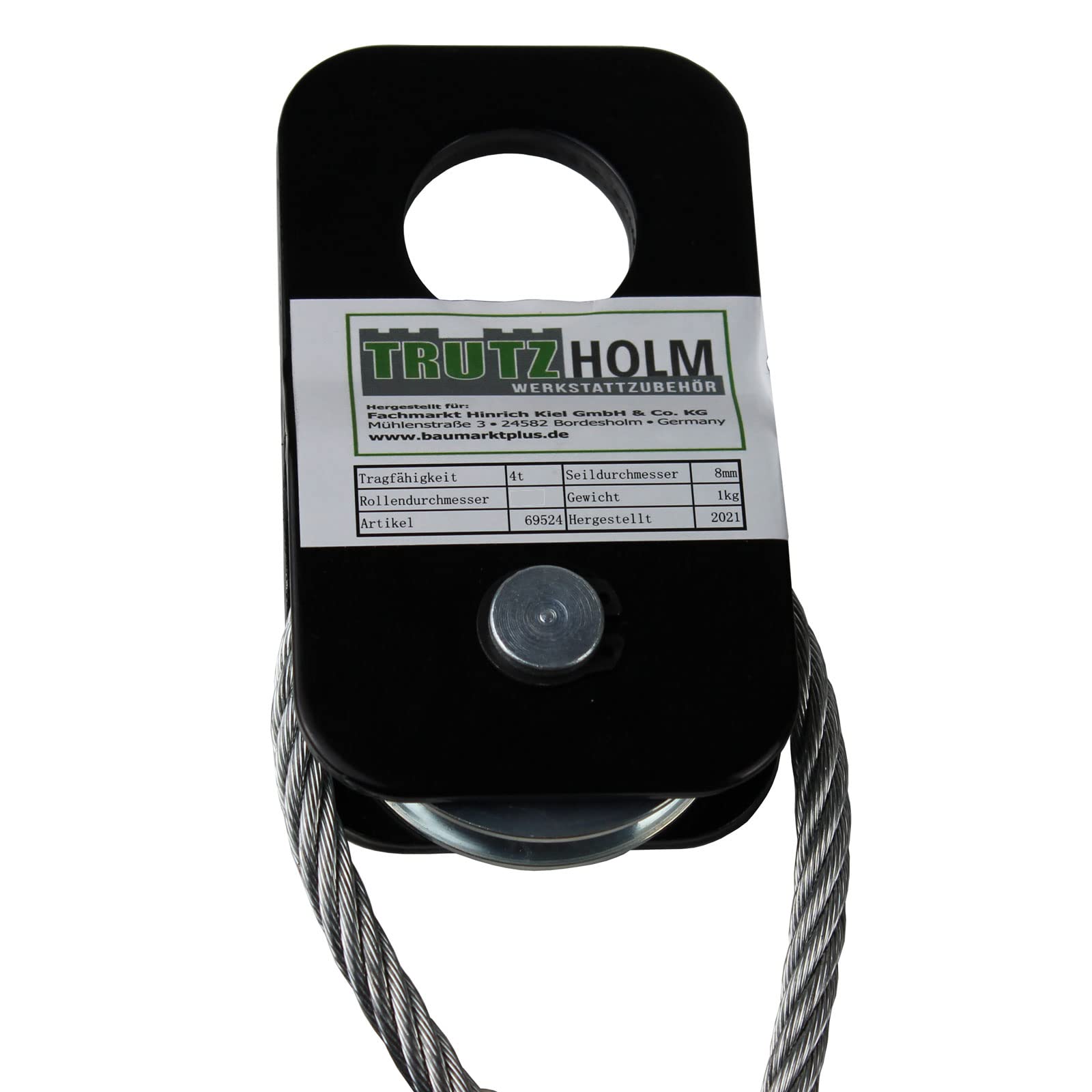 Trutzholm® Umlenkrolle 4t Forstseilwinde Seilrolle Offroad Seilzug Greifzug Seilwinde Forstseilwinde Offroad Winde Snatch-Block