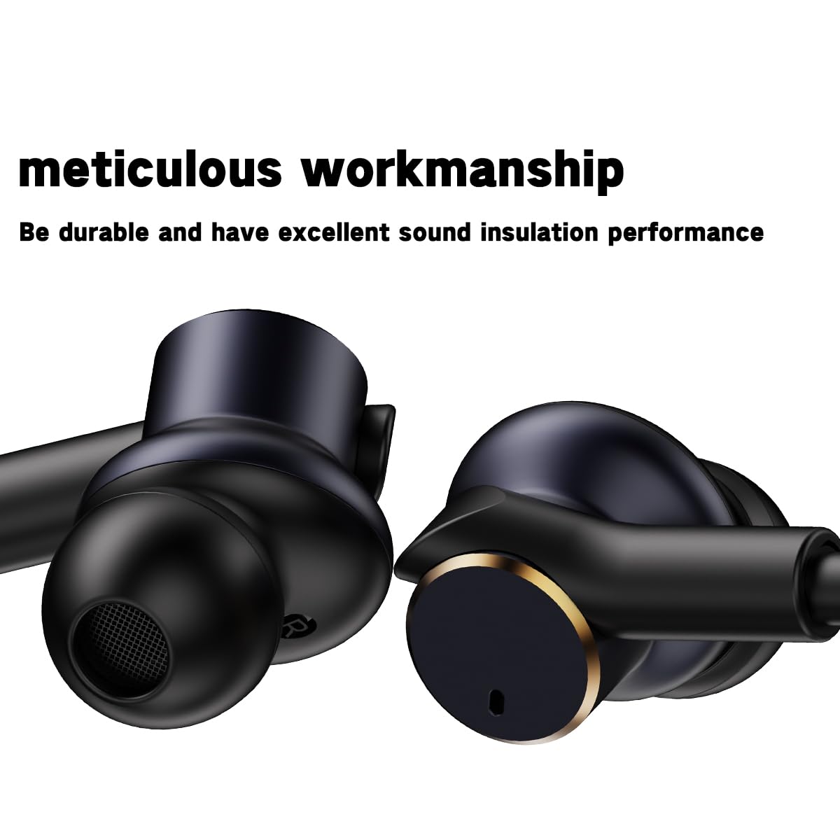 Auricolari cablati con bassi coinvolgenti per chiamate con cancellazione del rumore, quattro unità auricolari in-ear con microfono con cancellazione del rumore, subwoofer e suono chiaro decodificato