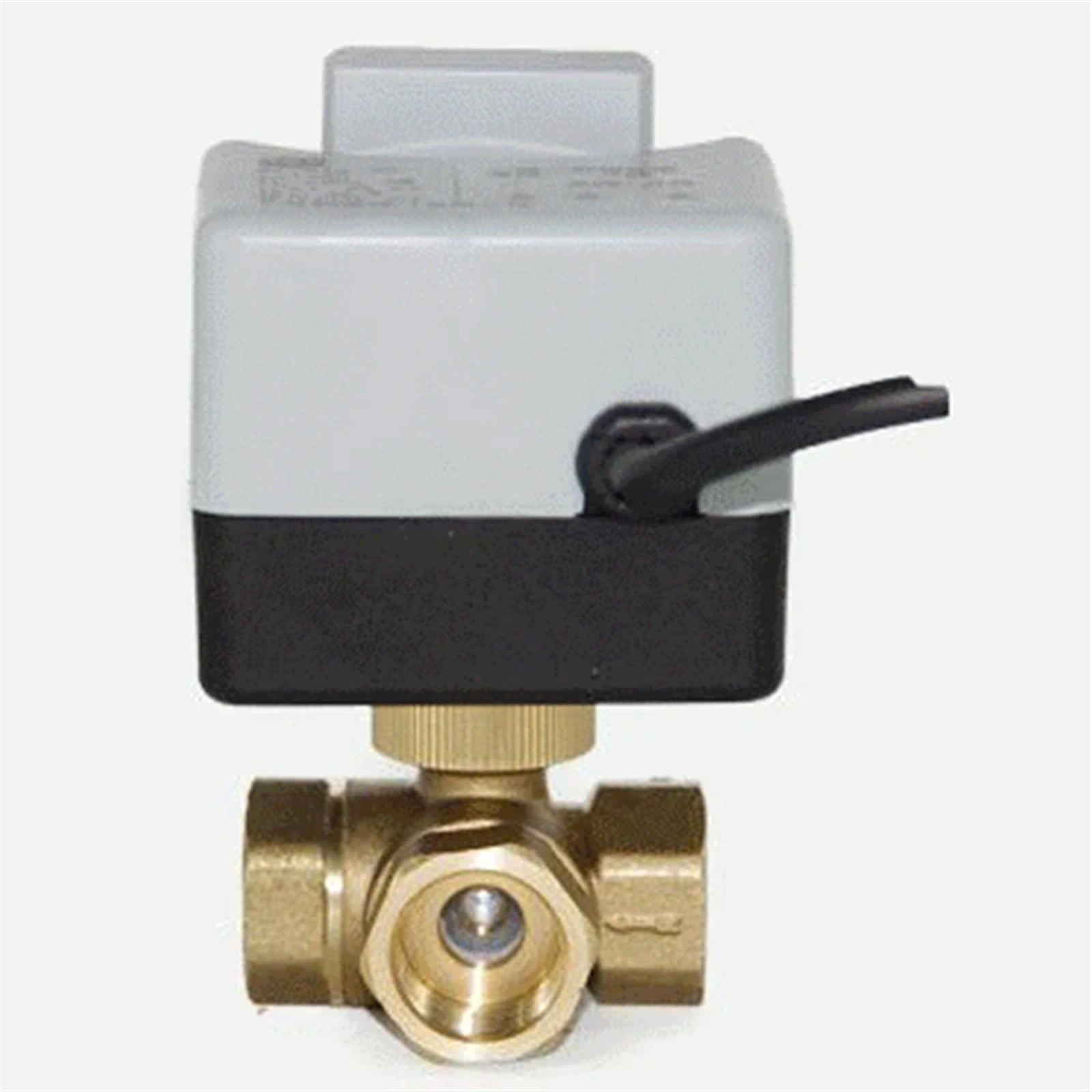Valvola a sfera motorizzata in ottone da 1/2 pollice, attuatore elettrico a 3 fili e due controlli AC220V, 3 vie con interruttore manuale, 1 pezzo