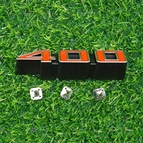 Image of Right & Left Rocker Panel Badge 3D Metal Emblems Nameplate Replacement for 3986990 1971-1975 inch400 inch 2Pc (Chrome Red)