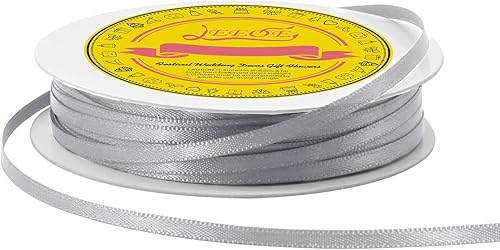 Miniatura 465 de Cinta de satén verde esmeralda de doble cara de 1-1/2 pulgadas x 50 yardas, cinta de poliéster verde esmeralda para envolver regalos, muy adecuada