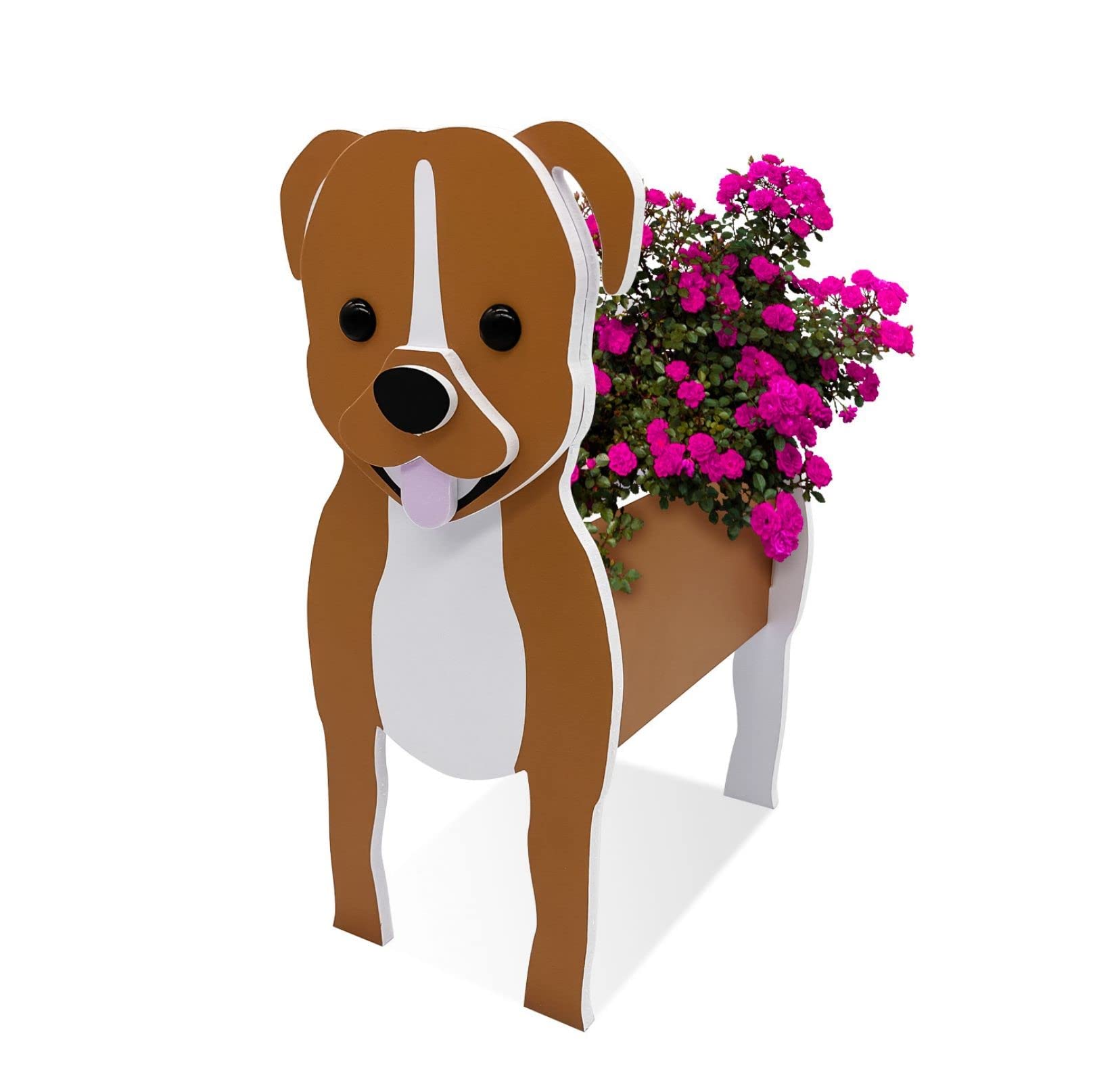 TTiiLoe Cute Dog Planter, Staffordshire Bul Plant Pots, PVC Herb Garden Flower Pots, Dog Cartoon Shaped Plant Container Holder, Gifts for Pet Lovers, 43x25cm/16.92x9.84in