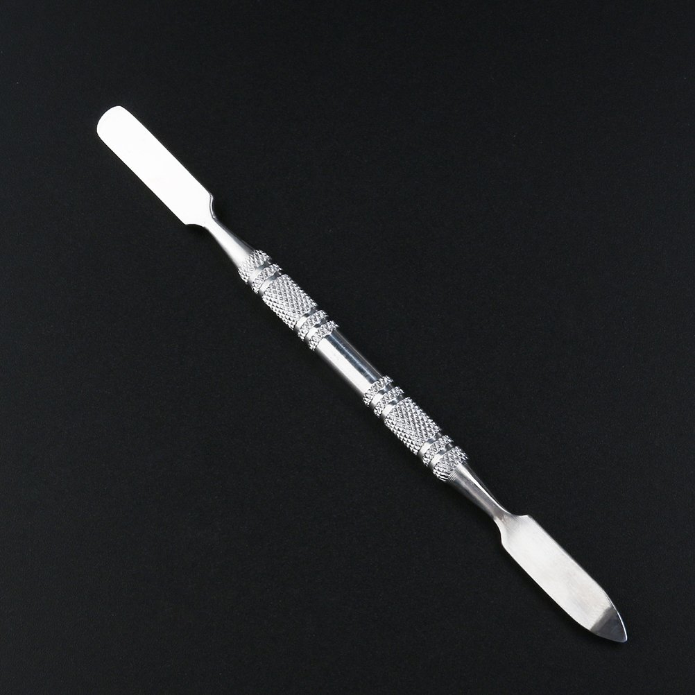 2Pcs Pro Stainless Steel Cosmetic Makeup Palette,Nail Art Palette Nail Polish Makeup Pallete with Spatula Tool (Butterfly + Semi-circle) image 5