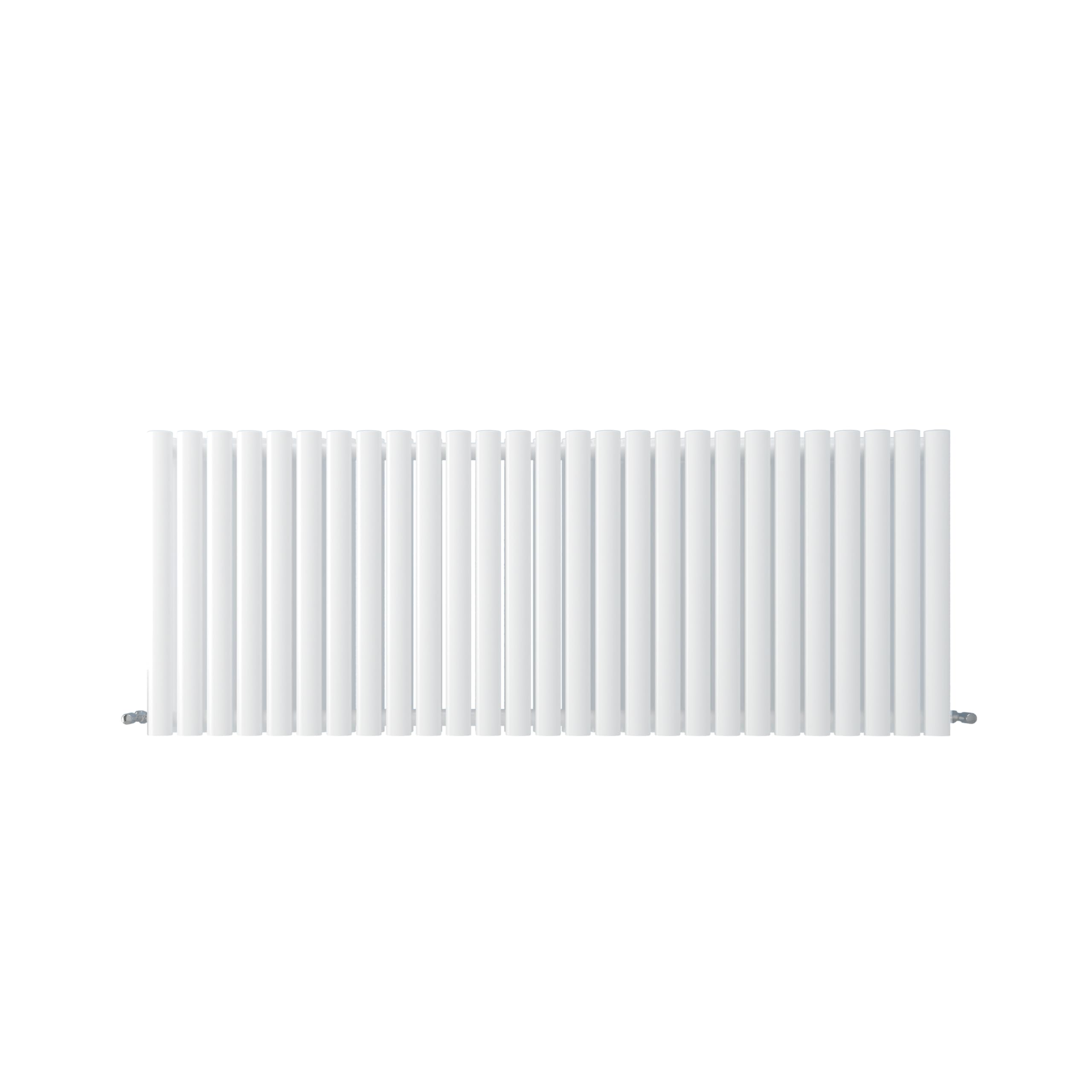 SLINE SANITARY Horizontal Designer Oval Column Radiator, Oval Radiator White, 600×1593mm Single Panel Modern Radiator for Bathroom/Living Room, Central Heating Rads, Amazon Radiator Wall Mounted