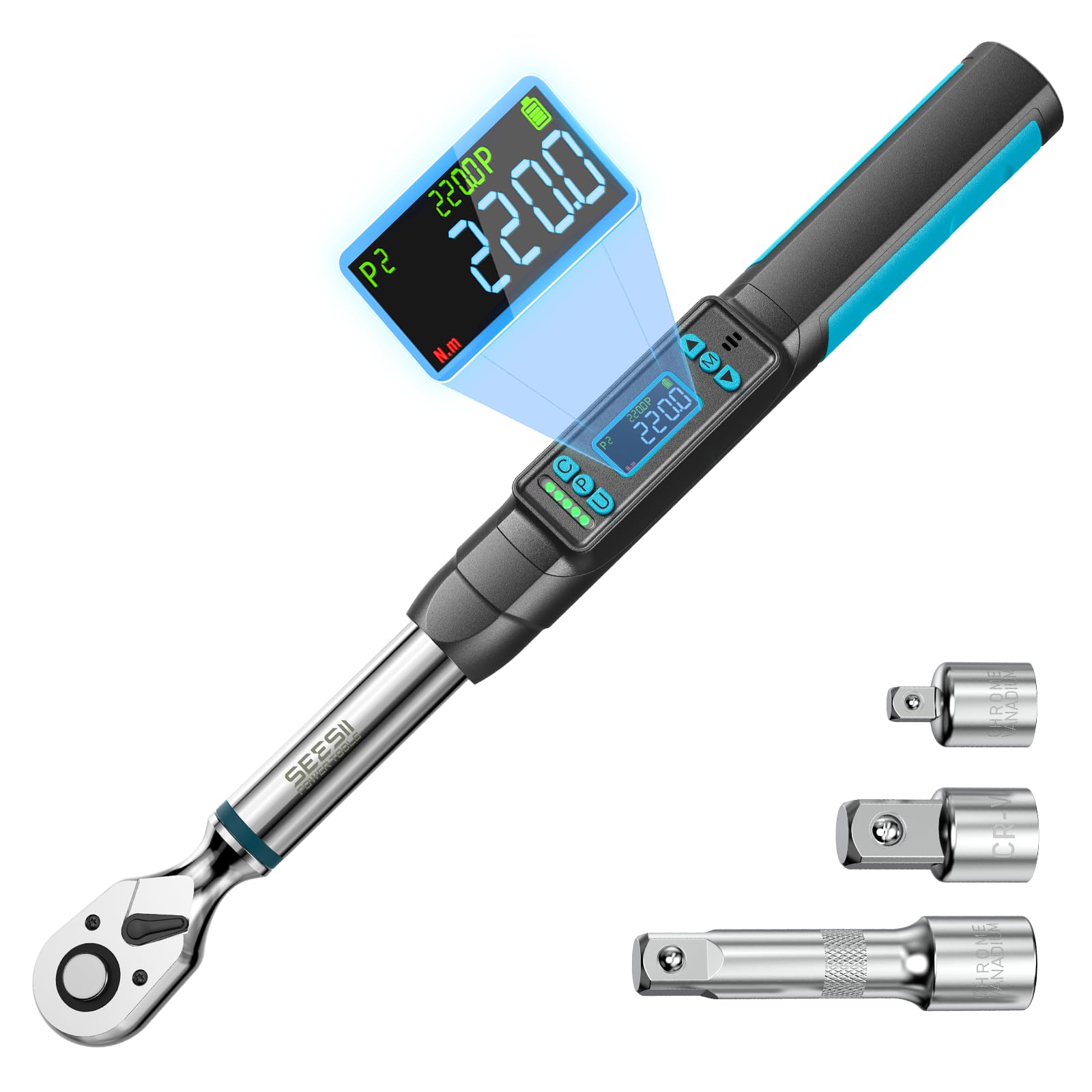Amazon | SEESII デジタルトルクレンチ 高精度 トルクレンチ 220N・m 3