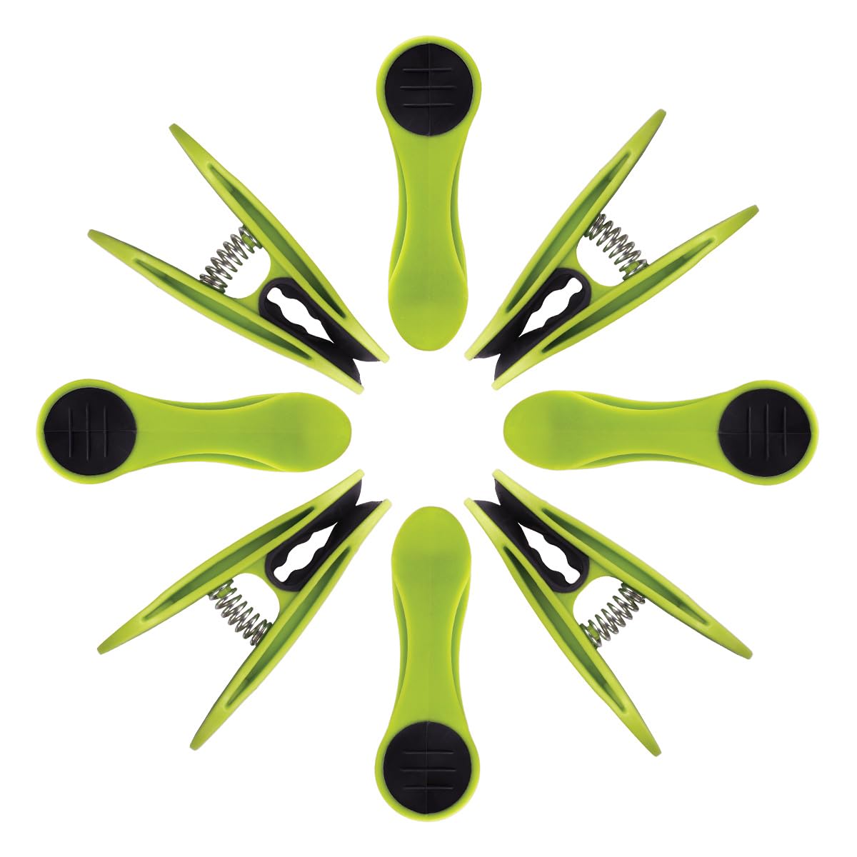 48 Clothes Pegs with Spiral Springs and Soft Grip Soft Grip Soft Touch Green Anthracite - Image 2