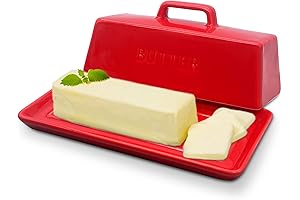 Gute Covered Ceramic Butter Keeper Container for Kitchen Countertop