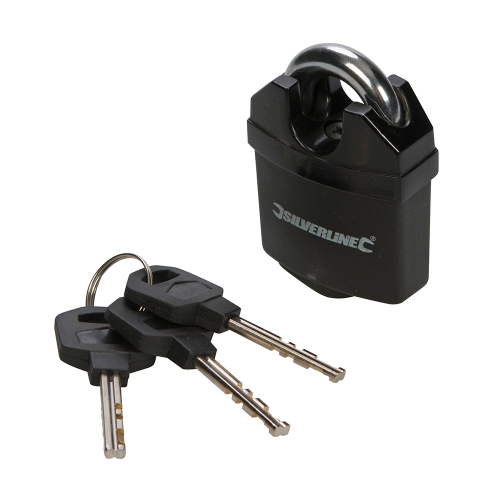 Silverline 50 Mm 427623 Closed Shackle Pvc-Coated Padlock 50Mm
