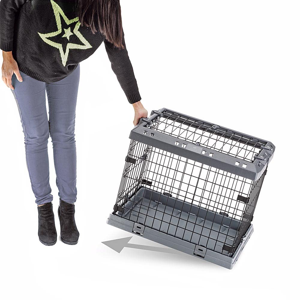 Ferplast Hundekäfig Superior 60 Zusammenklappbarer Käfig für sehr kleine Hunde, 62 x 47 x h 50 cm.