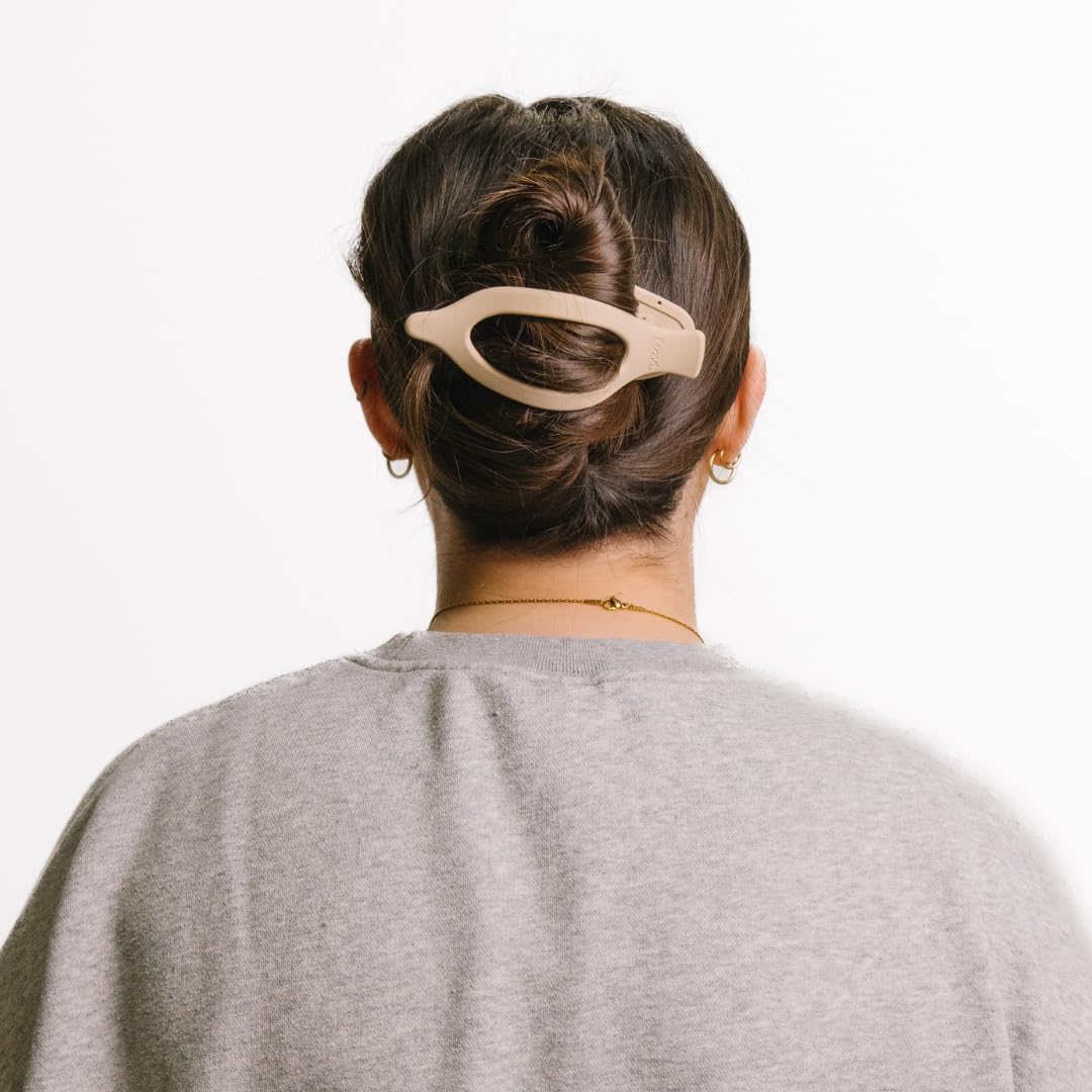 KAXI Lay Down 2.0 Hair Clip Claw, Perfect for Thick & Thin Hair, Strong Durable Hair Clip (Bone)