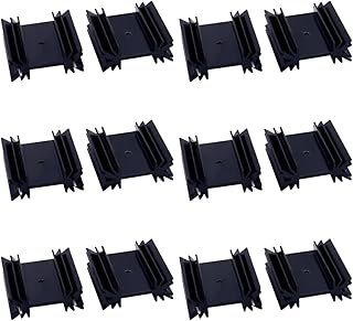 12PCS Aluminum Heat Sink 38 * 34 * 12MM Heatsink Cooler with 2-Pin for TO-247 Mos Cooling IC Slug Electronic Components