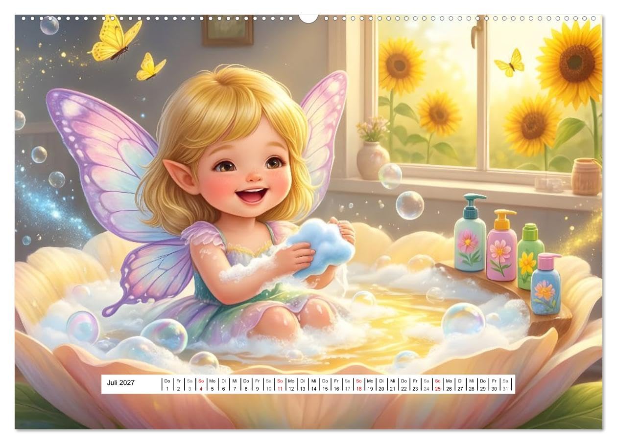 Kleine Fee, große Schritte (hochwertiger Premium Wandkalender 2027 DIN A2 quer), Kunstdruck in Hochglanz: Luna entdeckt die Welt - Monat für Monat (CALVENDO Menschen)