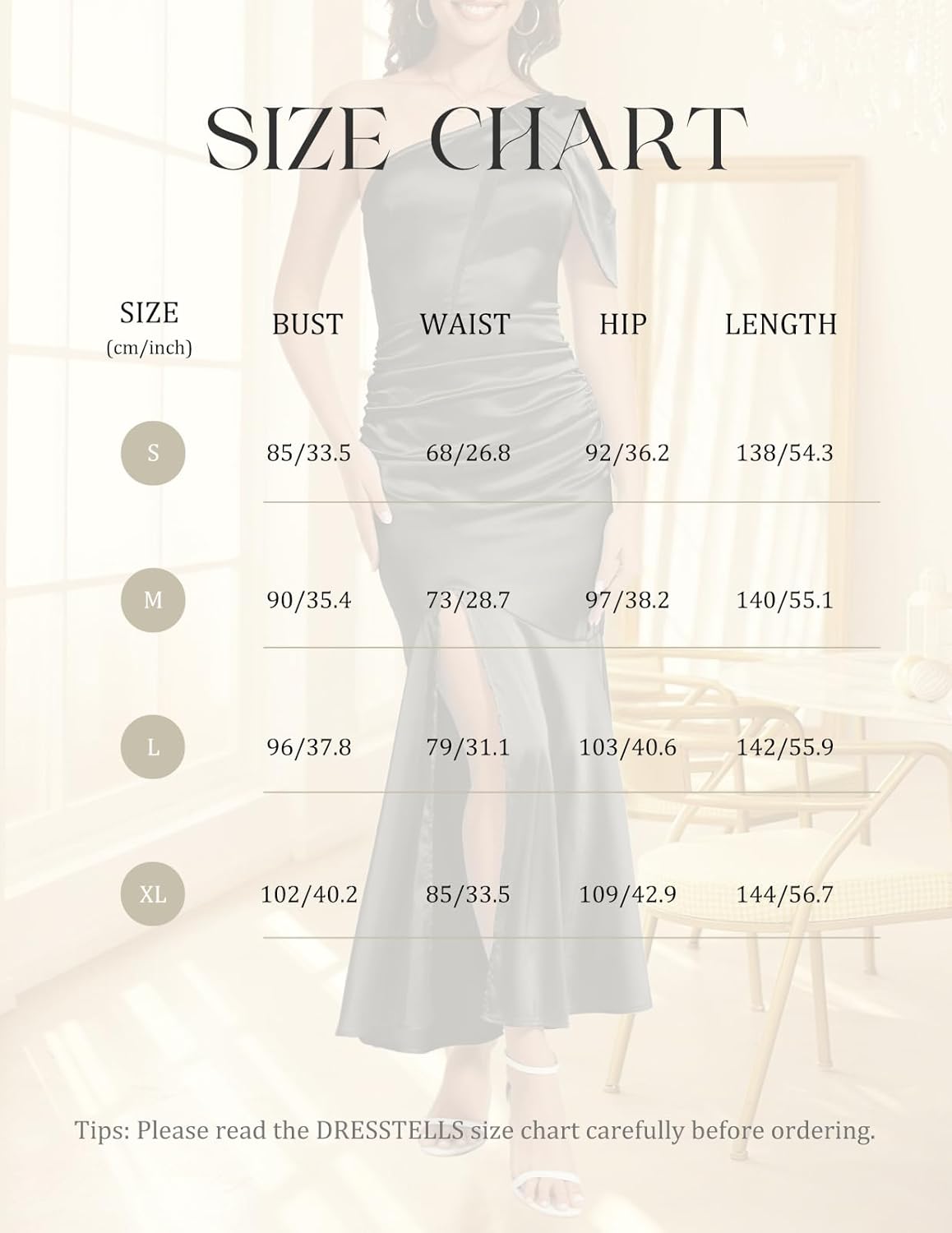 DRESSTELLS Women's One Shoulder Satin Formal Dress, Ruched Bodycon Cocktail Party Split Maxi Dresses