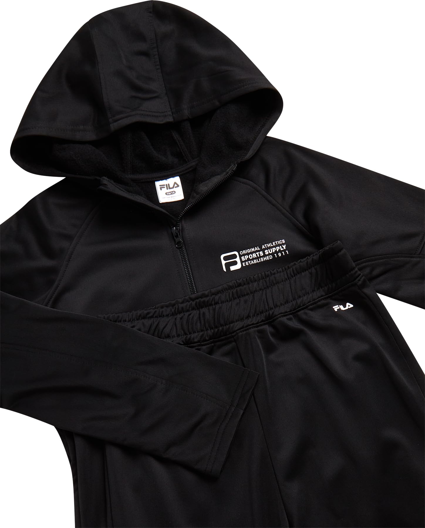 Fila Survêtement pour garçon - 2 pièces Athletic Performance Tricot Full Zip Track Jacket et Ensemble de vêtements de sport pour garçons (Taille : 36-40)