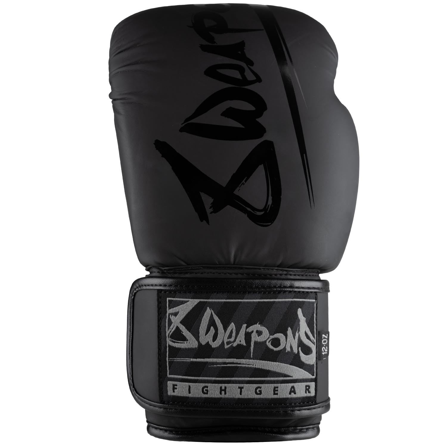 8 WEAPONS Boxhandschuhe Unlimited 2.0, Schwarz-matt, Boxhandschuhe für Training und Wettkampf, Kunstleder, Perfekte Dämpfung und stabile Nähte, Handschuhe für Muay Thai, K1, Boxen, MMA und Kickboxen
