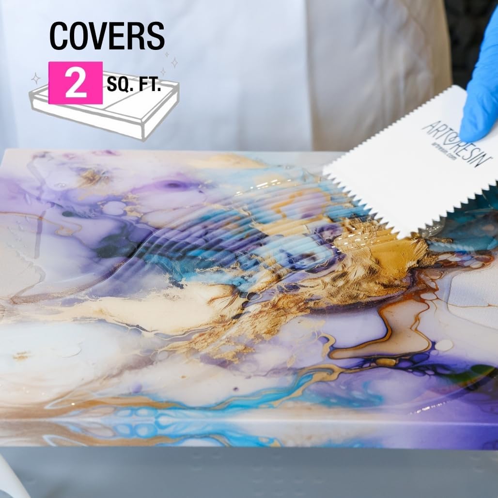 ArtResin Epoxy Resin – High-Gloss Clear Coat for Artwork - 8 oz (4 oz Resin + 4 oz Hardener) (236 ml)