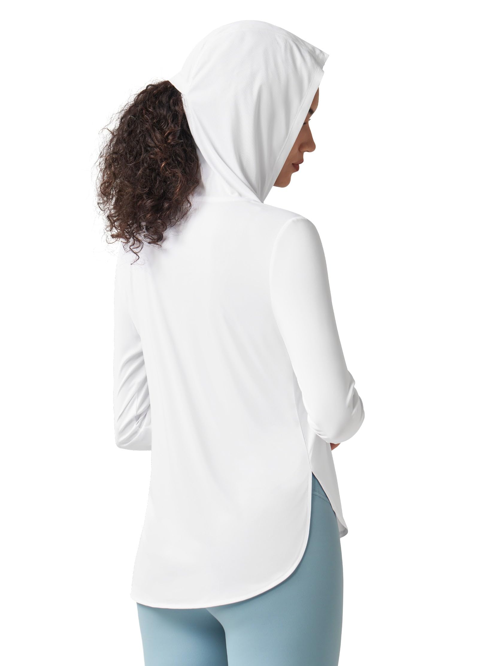 Willit Women's Sun Shirts Hooded UPF 50+ Long Sleeve Hiking Workout Tops Lightweight Quick Dry UV Protection