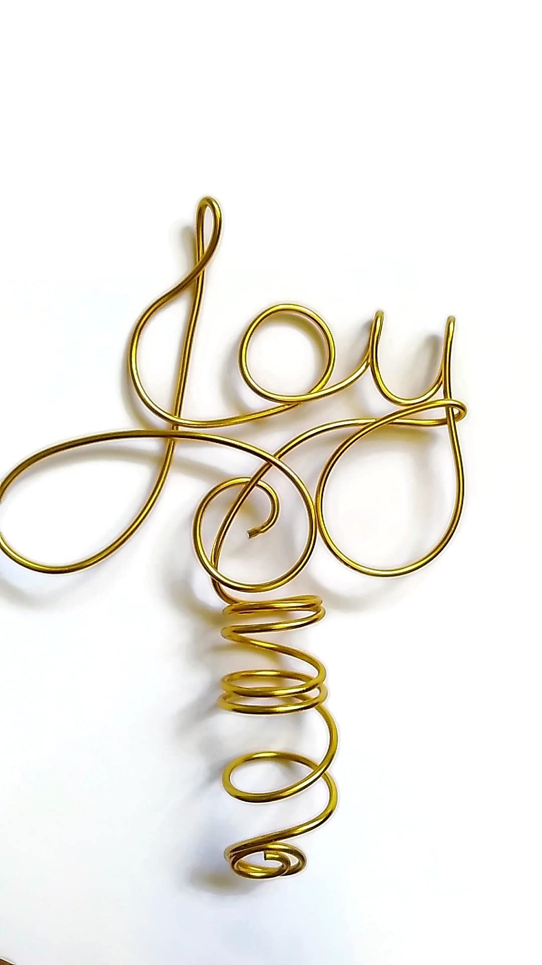 Mini Joy Wire Word Tree Topper For Small Trees