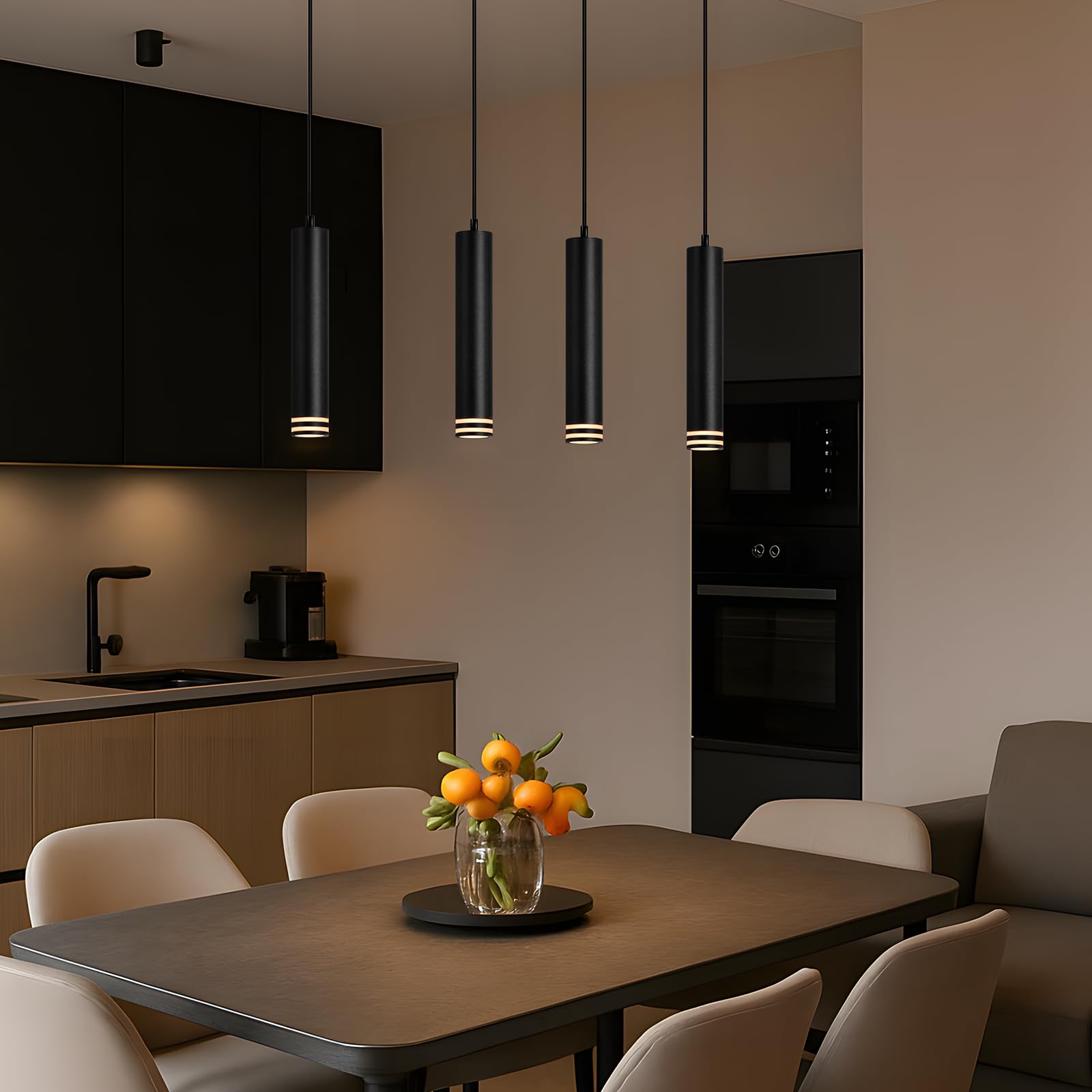 Pendelleuchte GU10 Zylinder Hängelampe -2ER Modern Aluminium