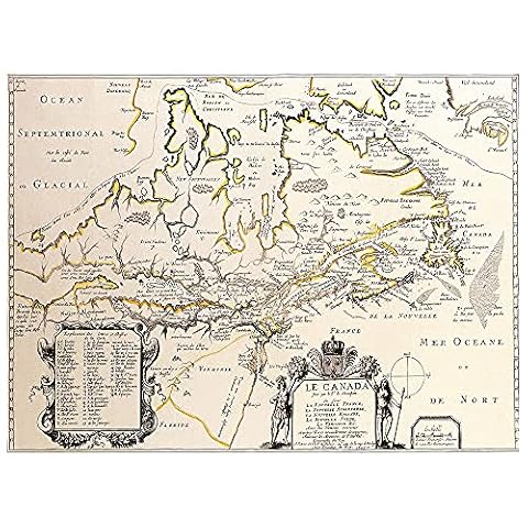 Legendarte - Obraz na płótnie - Old Atlas Map No. 11 - Dekoracje ścienne cm. 80x100