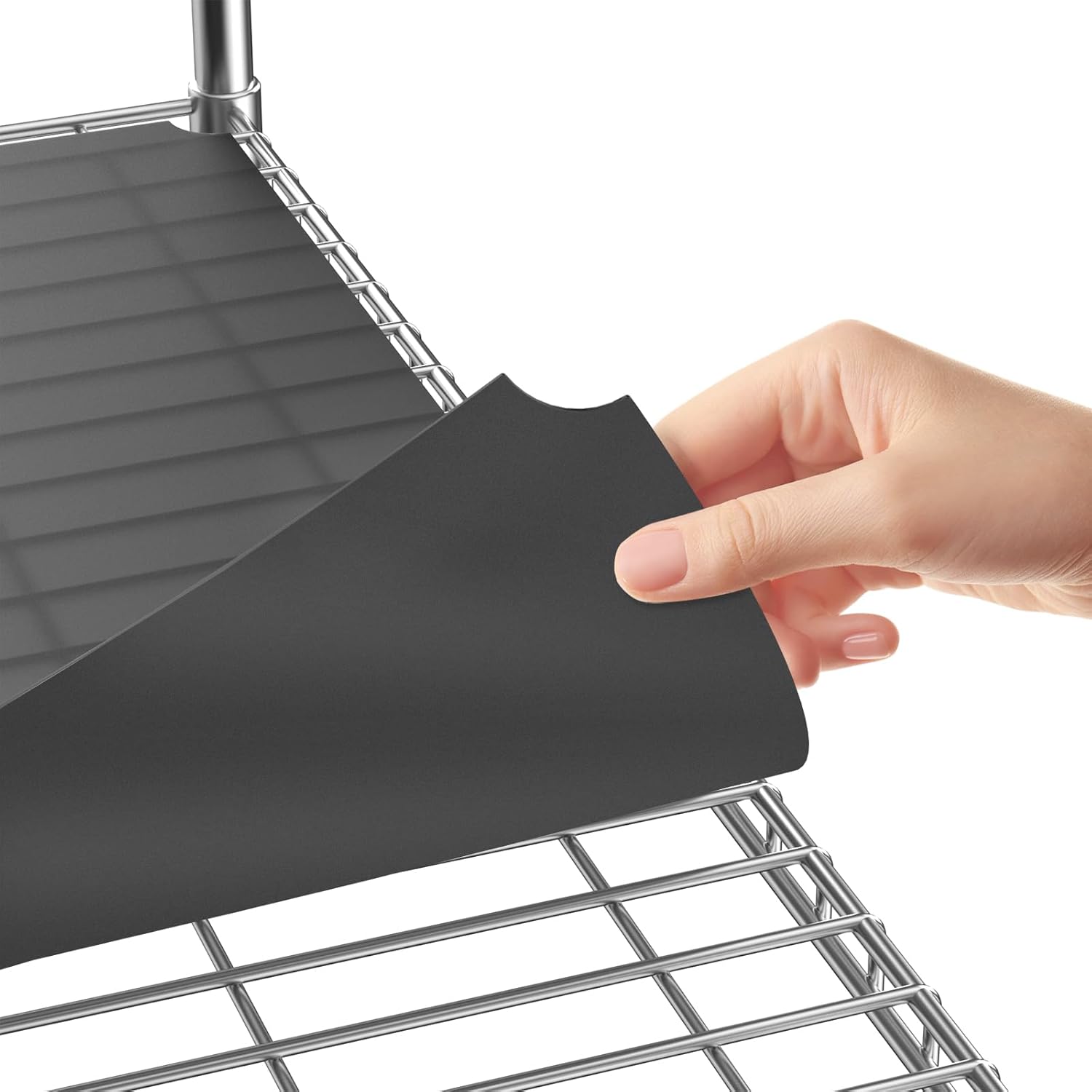 Wire Shelf Liner 18" x 48" Set of 5, 0.7mm Thick Non-Adhesive Plastic Shelf Mats for Wire Shelves, Waterproof Heavy Duty Wire Rack Liners, Transparent (Shipped Flat)