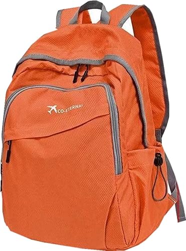 Mochila de viaje plegable ligera para hombre y mujer, mochila de camping impermeable, Naranja, Mochilas de viaje