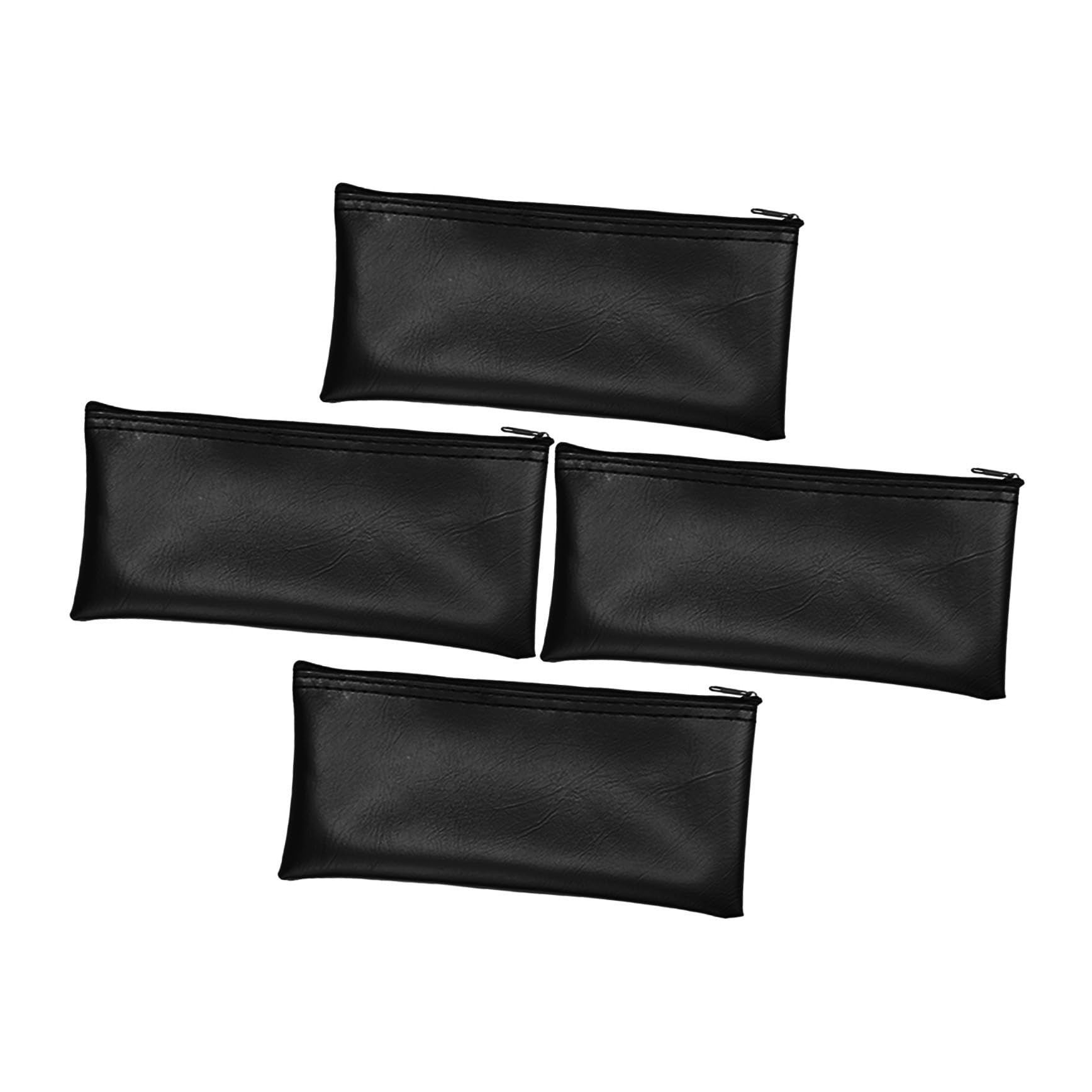 STOBAZA Paquet de Transport pour Micro Lot de 4 en Cuir PU, Petite Pochette Étanche Fermeture Éclair, Étui Léger pour Microphone Compact, Utilisation en Studio et Karaoké